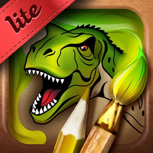 Coloring Book. Dinosaurs. Lite icon