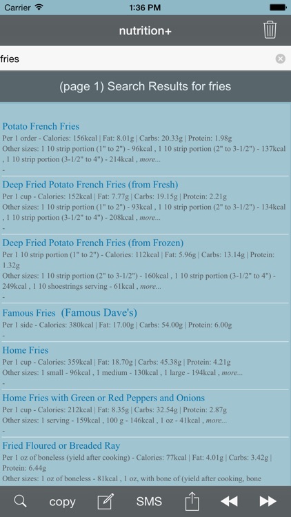 nutrition+: Food & Calorie Information and Nutritional Content