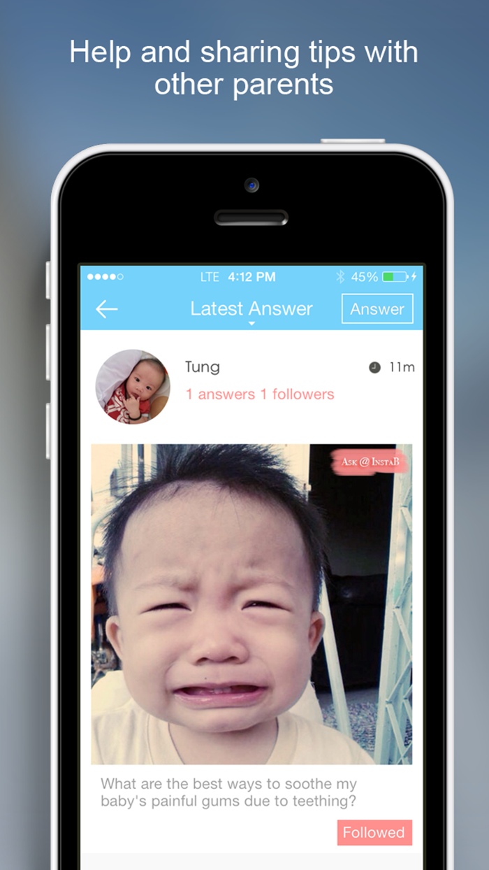 InstaB For Baby - Beautiful way to share baby’s milestones, growth and advice