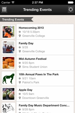 Greenville University Events screenshot 2