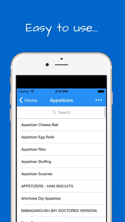 Appetizers, starters, entrees and finger food