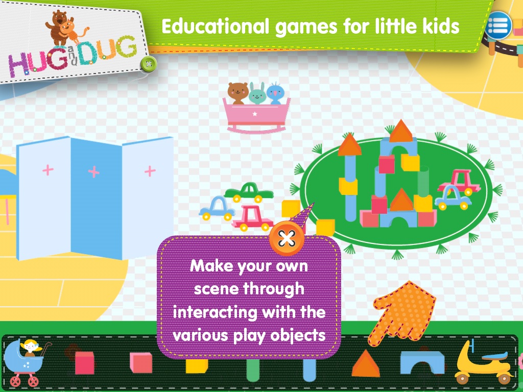 DayCare Explorer - HugDug kindergarten and nursery activity game for little kids. screenshot 3