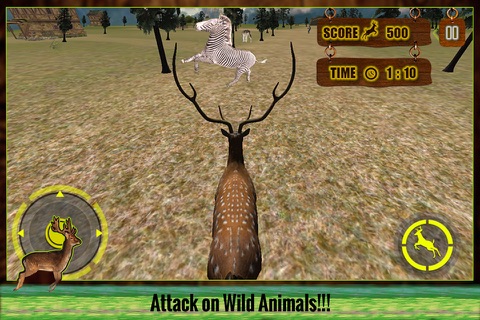 Wild Deer Revenge Simulator 3D – Control the crazy stag & smash the animals screenshot 2