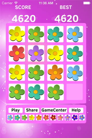 Flower Magic - swipe tiles 2048 edition game free screenshot 2