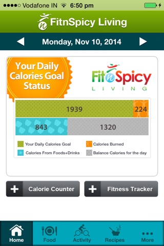 FitnSpicy Living - Indian Food Nutrition, Fitness & Recipe Analysis screenshot 2