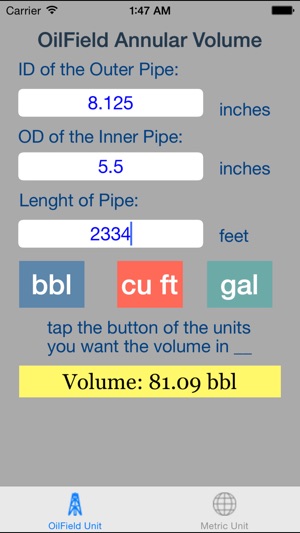 OilField Annular Volume Pro