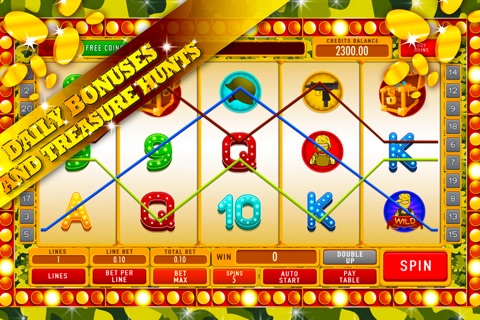 Modern War Casino Gambling Machine - rewards, great bonuses and tons of slot coins screenshot 3