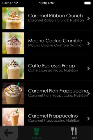 Nutrition Guide for Starbucks screenshot 3