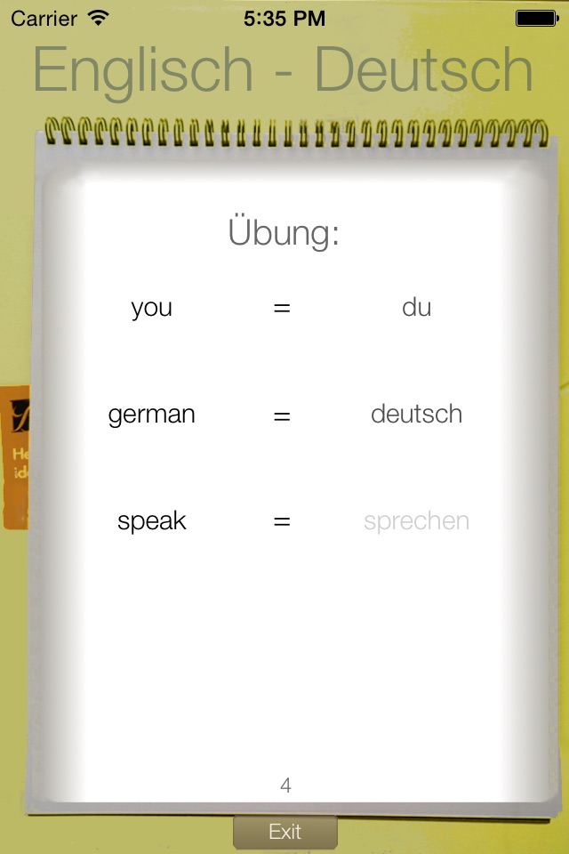 Vocabulary Trainer: German - English screenshot 2