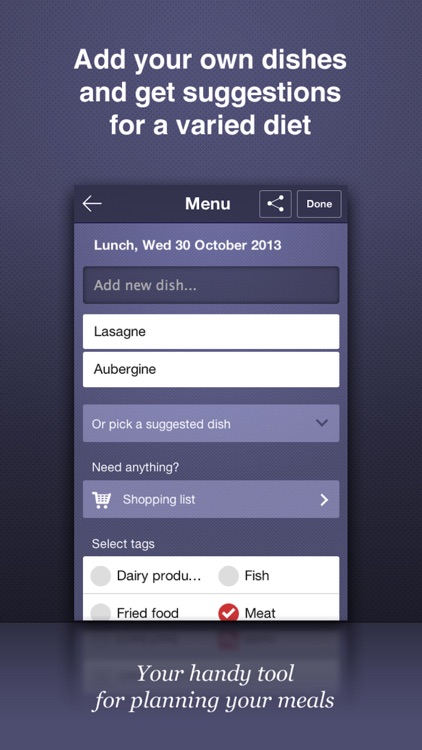 Chef Plan - Meals planning & grocery list