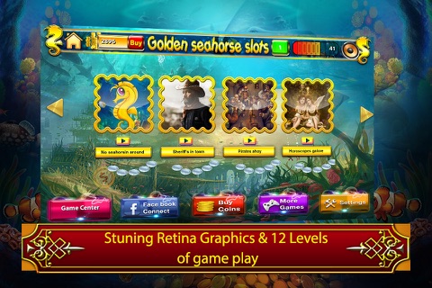 Golden seahorse progressive slotmachine: deep ocean adventure with plenty of treasure! screenshot 3