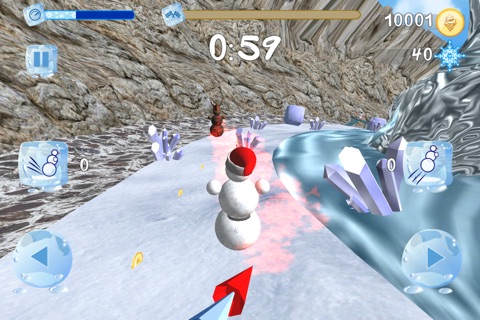 Snowman Race 3D screenshot 2