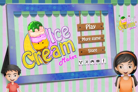 Ice Cream Maker – Kids free delicious frozen yogurt parlour and ice candy shop screenshot 3