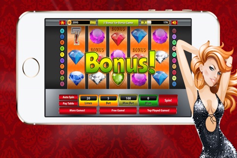 A Diamonds and Gems Mega Slot-Machine: Free Loose Slots Games screenshot 2