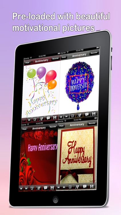 The Ultimate Anniversary eCards with Photo Editor.Customize and send anniversary eCards with text and voice greeting messages