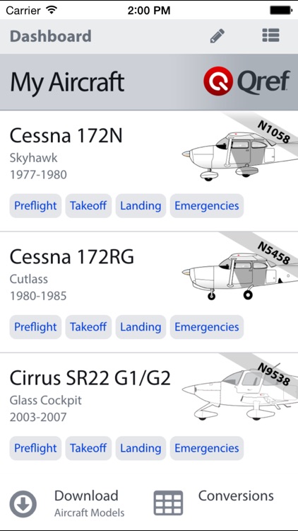 Qref Aircraft Checklists