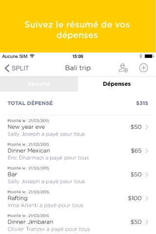 Split : group expenses manager screenshot 3