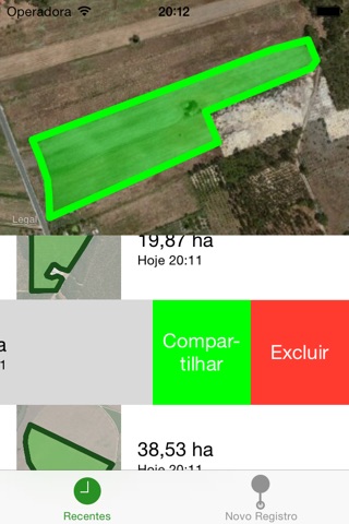 Hectare field area measure GPS screenshot 2