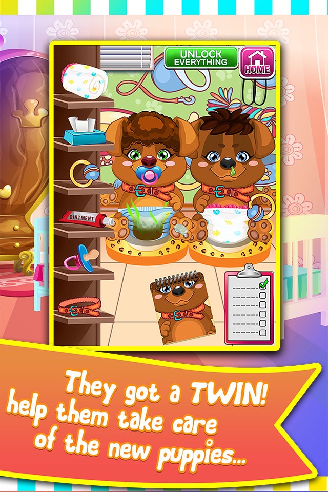Mommy's Newborn Baby Pet Doctor Salon - my new puppy twins spa games! screenshot 3