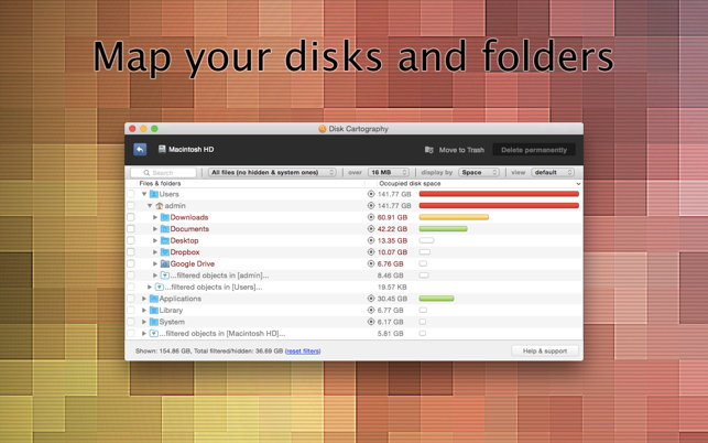 Disk Cartography - clever disk space ana