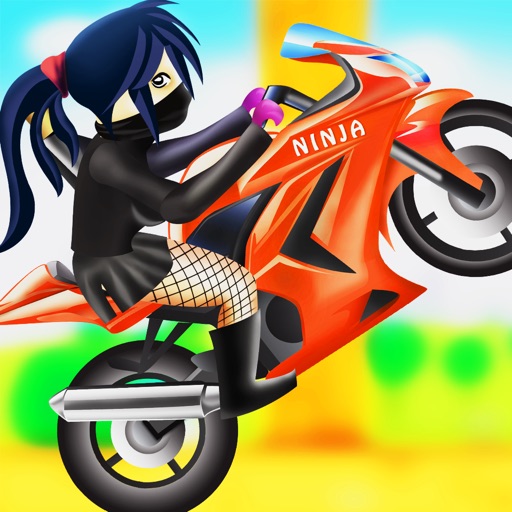 Amazing Ninja Girl Bike Race Pro - Play speed road racing game Icon