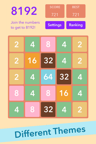 2048 Plus - Multiple board sizes, game types and themes screenshot 2