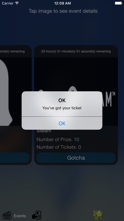 Gotcha! - Get ticket for daily prizes