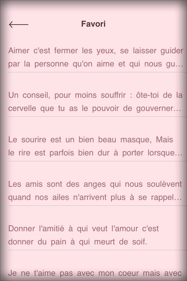 Mots de Poem de l'amour screenshot 3