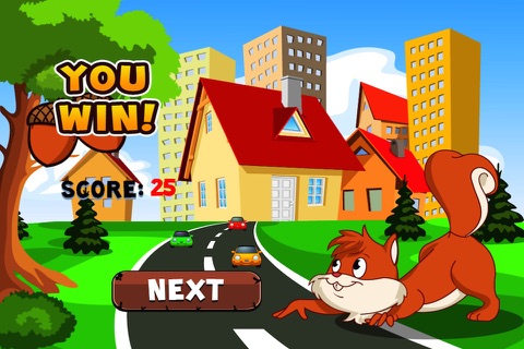 Speedy Squirrel Wall Nut Hunt Race Against Traffic Challenge Pro screenshot 2