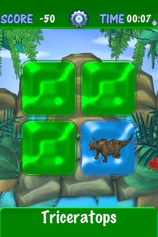 Dinosaurs World - vocal memory match game for children HD screenshot 2