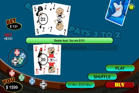 Card Shark 21 Free Blackjack screenshot 3
