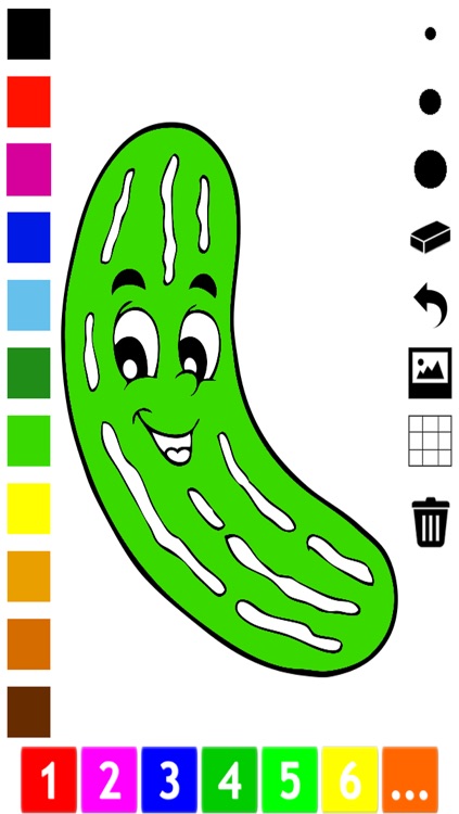 A Vegetable Coloring Book for Children: Learn to color the world of food, fruits and vegetables screenshot-3