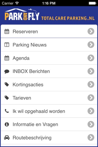 TotalCareParking Schiphol screenshot 2