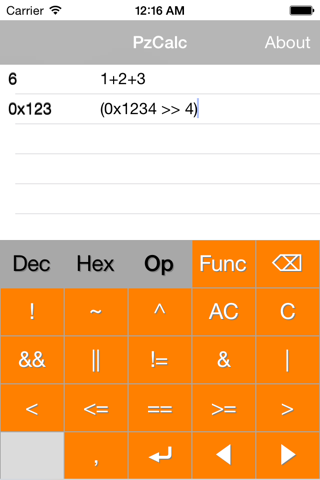 PzCalc : Programmer's Calculator screenshot 3