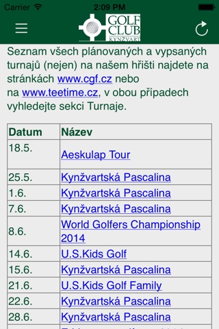 Golf Kynžvart screenshot 2