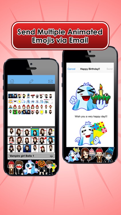 Emoji Kingdom 14 Free Vampire Halloween Emoticon Animated for iOS 8 screenshot-3