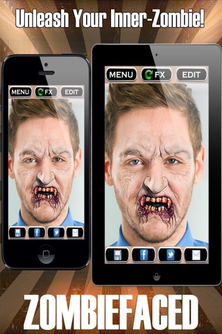 ZombieFaced Pro Edition -The Scary Zombie & Horror FX Face Booth screenshot 4