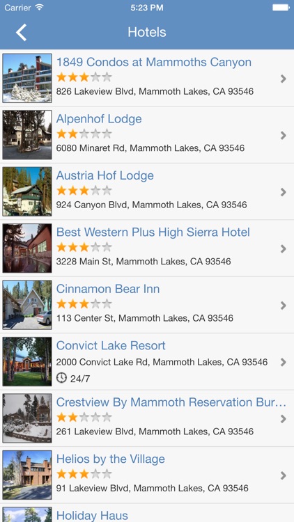 Mammoth Mountain Places Guide