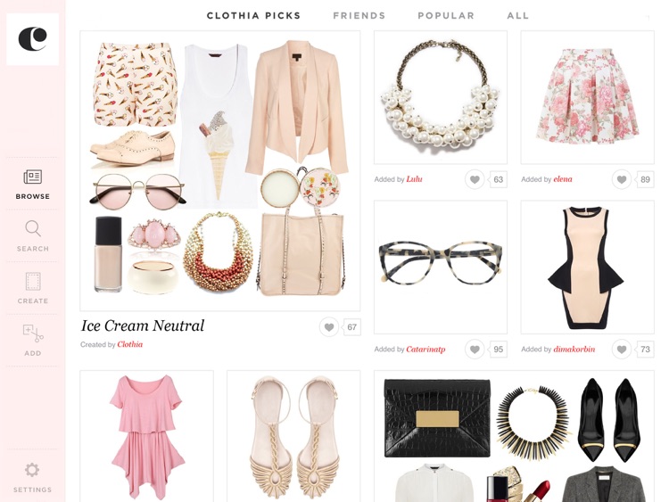 Clothia Closet & Stylist - create trendy looks and shop clothes by outfits