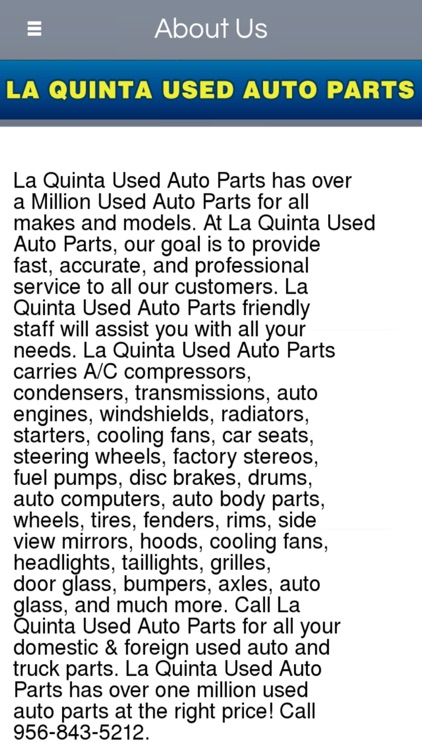 La Quinta Auto Parts >> La Quinta Used Auto Parts By Sandra Prado La Quinta Auto Parts >> La Quinta Used Auto Parts By Sandra Prado