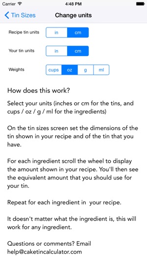 Cake Tin Calculator: Convert recipes for different tin sizes(圖2)-速報App