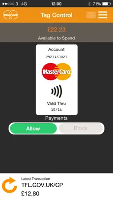 Captura de Pantalla 4 MasterCard Tag Control iphone