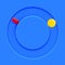 Tap the screen when the red indicator is on top of the yellow ball