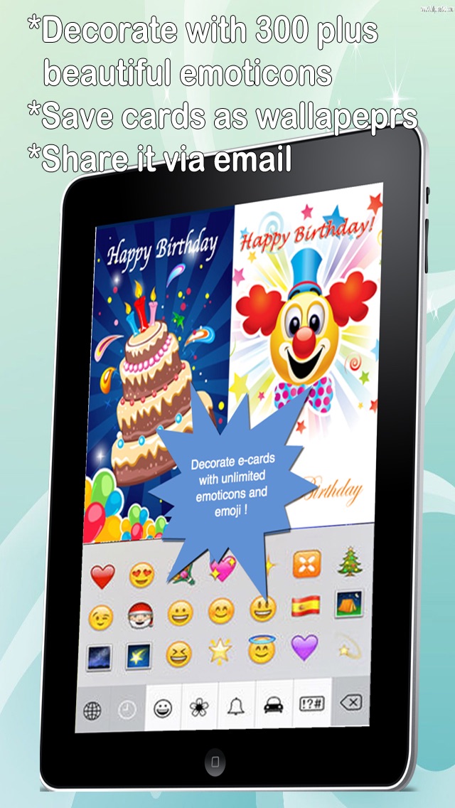 The Ultimate Happy Birthday Cards (Lite Version). Custom and Send Birthday Greetings eCard with emoji, text and voice messages Screenshot on iOS
