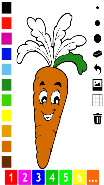 A Vegetable Coloring Book for Children: Learn to color the world of food, fruits and vegetables