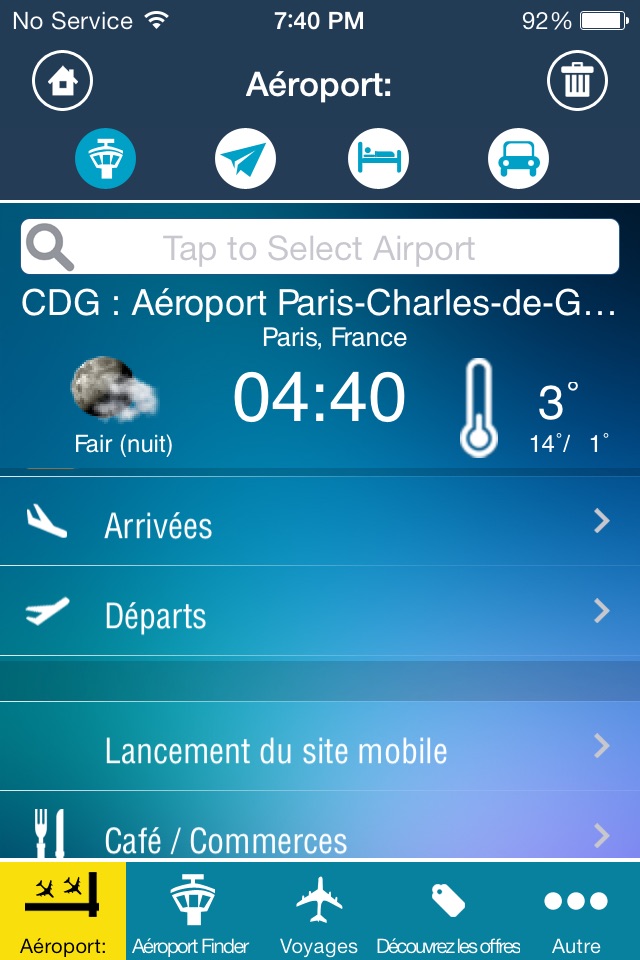 Paris Airport CDG Info + Radar screenshot 2