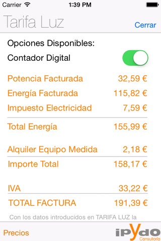 Tarifa Luz Premium - Consultoría ipYdo screenshot 2