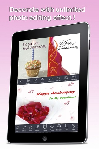 The Ultimate Anniversary eCards with Photo Editor.Customize and send anniversary eCards with text and voice greeting messages screenshot 3