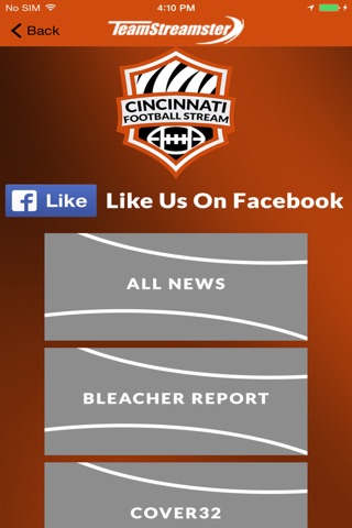 Football STREAM+ - Cincinnati Bengals Edition screenshot 3