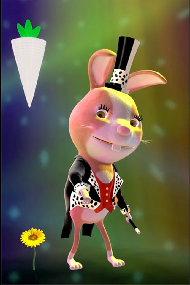 Talking Bunny - Funny Baby White Rabbit (Cartoon Virtual Pet Friend) screenshot 3